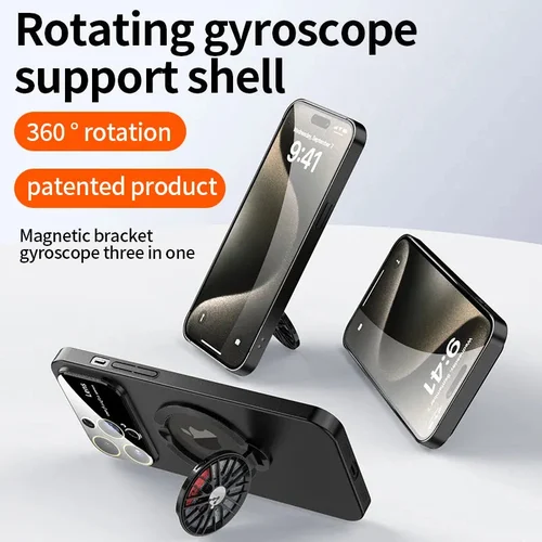 2024 Brand New Rotation Gyroscope Magnetic Stand Case For iPhone Series - Image 18