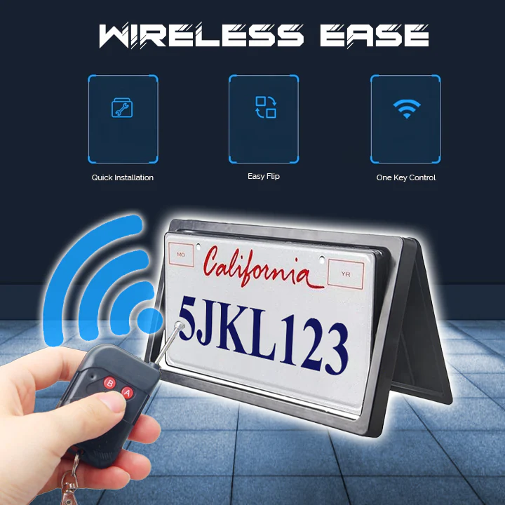 iRosesilk™ Invisible 3s PlateFlipper Car License Plate Frame - Image 7