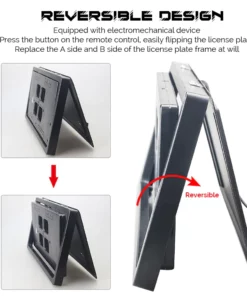 iRosesilk™ Invisible 3s PlateFlipper Car License Plate Frame