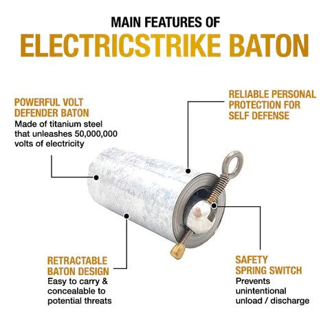 iRosesilk™ Ultra ElectricSpark 50,000,000 Volts Concealable Baton - Image 8