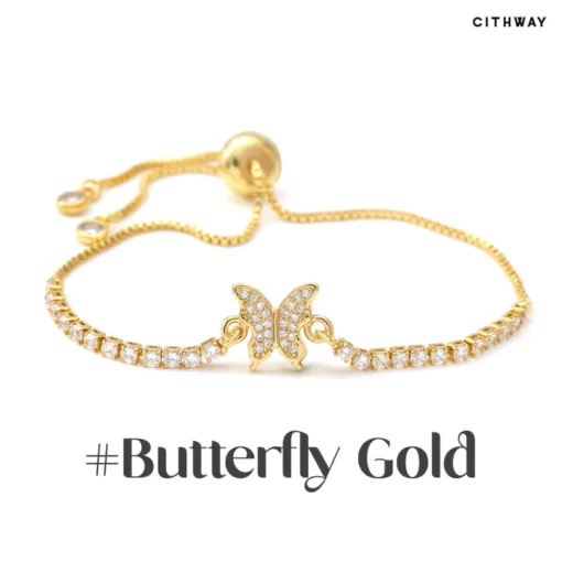 Cithway™ Diamond Butterfly Slider Bracelet