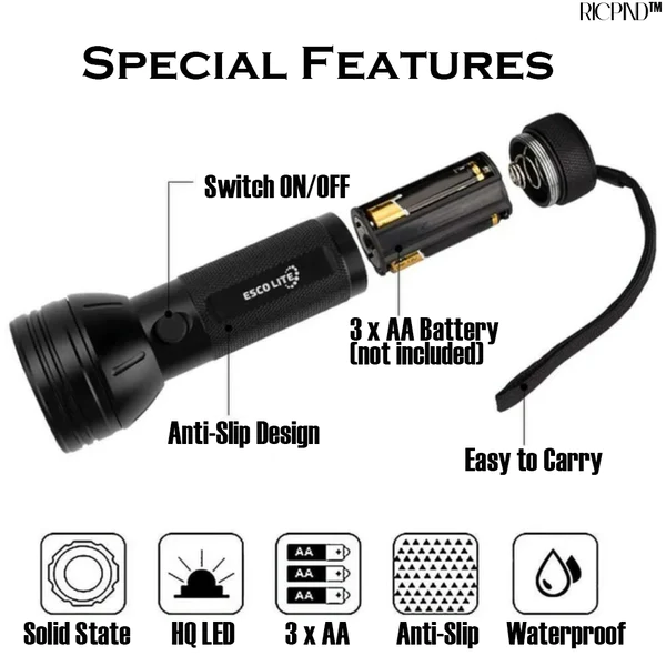 RICPIND UltraBeam UV Ultraviolet Flashlight - Image 9