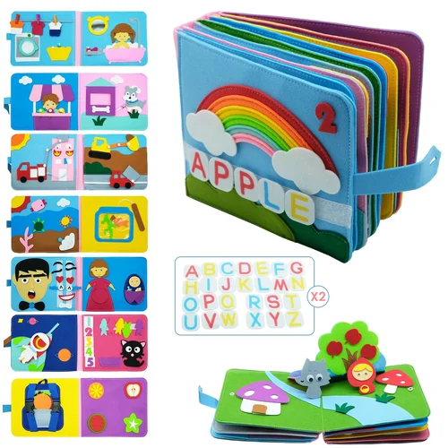 Washable Montessori Toddlers Busy Board 3D Baby Story Cloth Book - Image 3