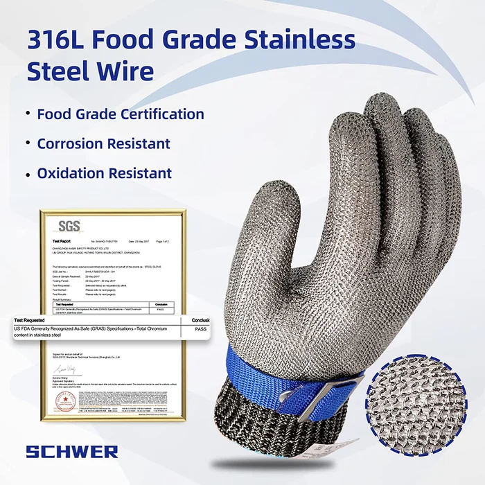Stainless Steel Mesh Metal Labor Protection Gloves - Image 2
