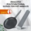 Pot handle and spatula rubber heat insulation cover