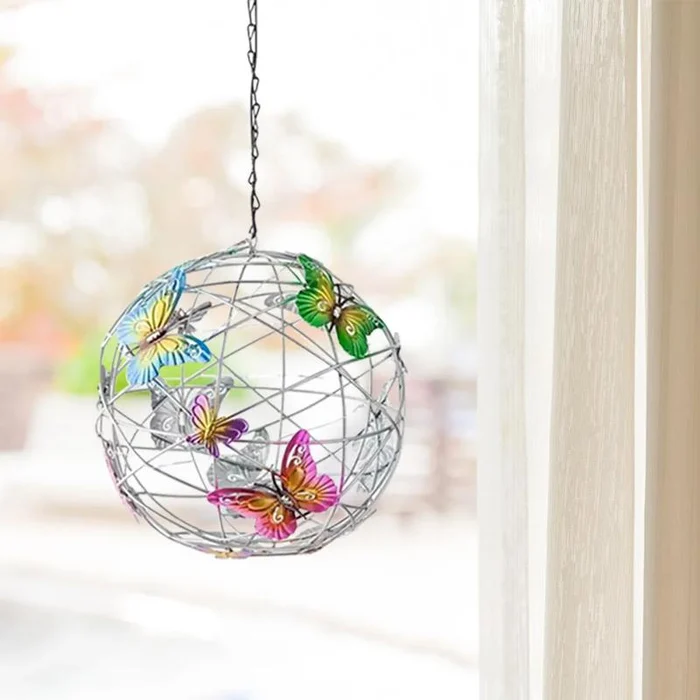 Hanging Butterflies with Solar LED Light Ornament - Image 8