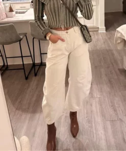 Mid-Rise Barrel Jeans