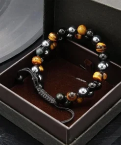 Bracelet de Pierres Précieuses à Double Couche