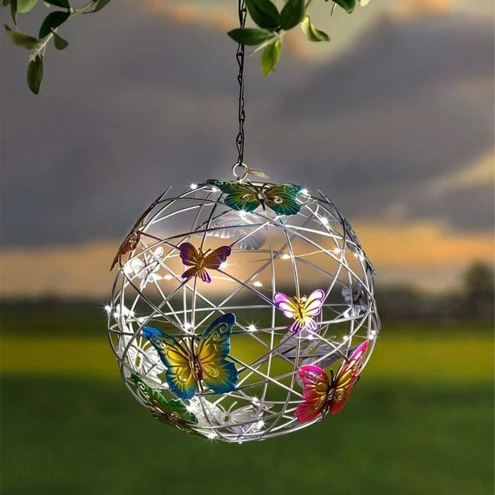 Hanging Butterflies with Solar LED Light Ornament - Image 7