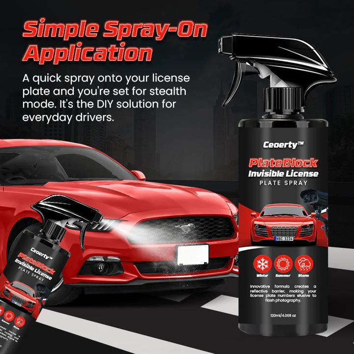 Ceoerty™ PlateBlock Invisible License Plate Spray - Image 5