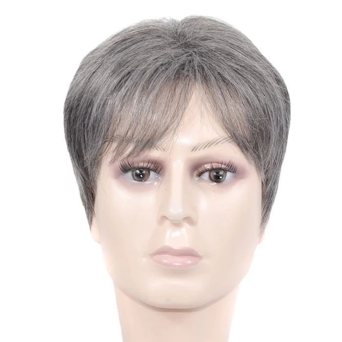 Business Natural And Realistic Full Wig For Medium-elderly Men - Image 6
