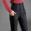 High waist flared down pants