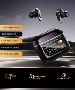 Noise Canceling Bluetooth Earphones with Smart Touch Screen