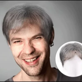 Business Natural And Realistic Full Wig For Medium-elderly Men - Image 2