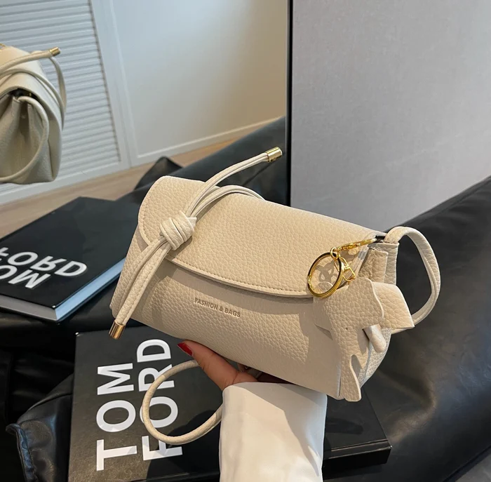 Women's High end Fashion Crossbody Bag with Elephant Pendant - Image 11