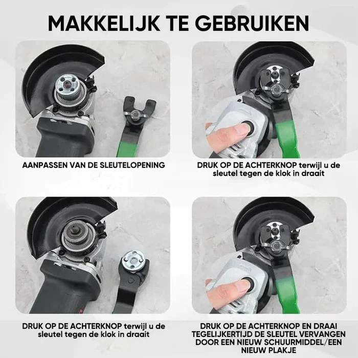 Haakse slijper Moersleutel Verdikt demontagegereedschap Verstelbaar - Image 8