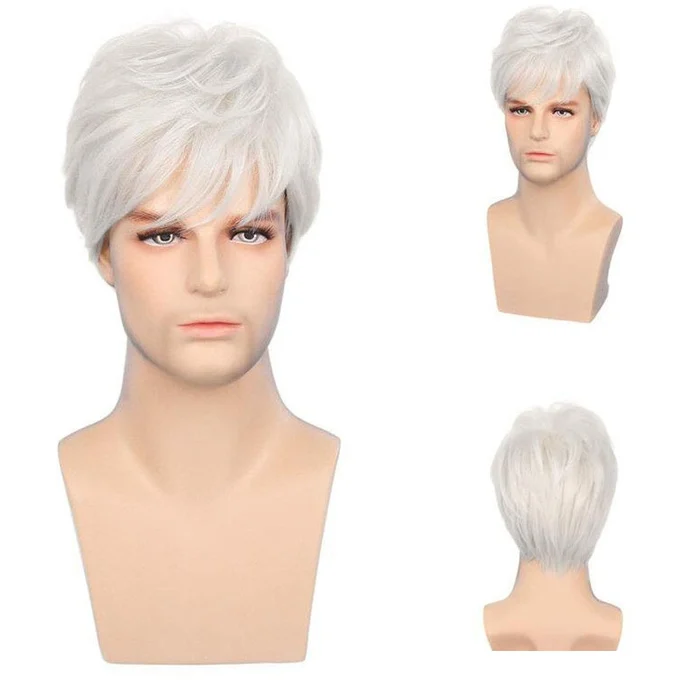 Business Natural And Realistic Full Wig For Medium-elderly Men - Image 4