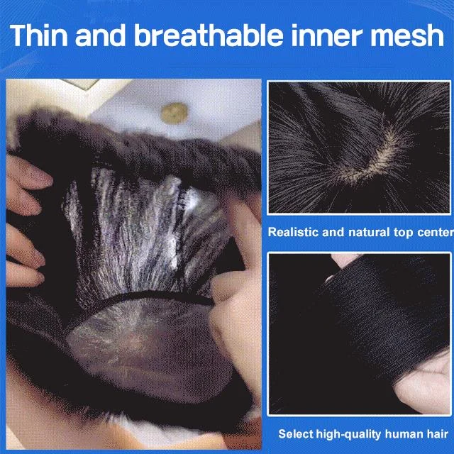 Business Natural And Realistic Full Wig For Medium-elderly Men - Image 3