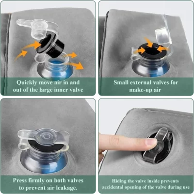 Pillow Inflatable Travel Foot Rest - Image 4