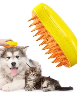 Cozyk™ Patented Exclusive Rechargeable Steam Pet Brush (95°F-113°F) for Pet Bathing