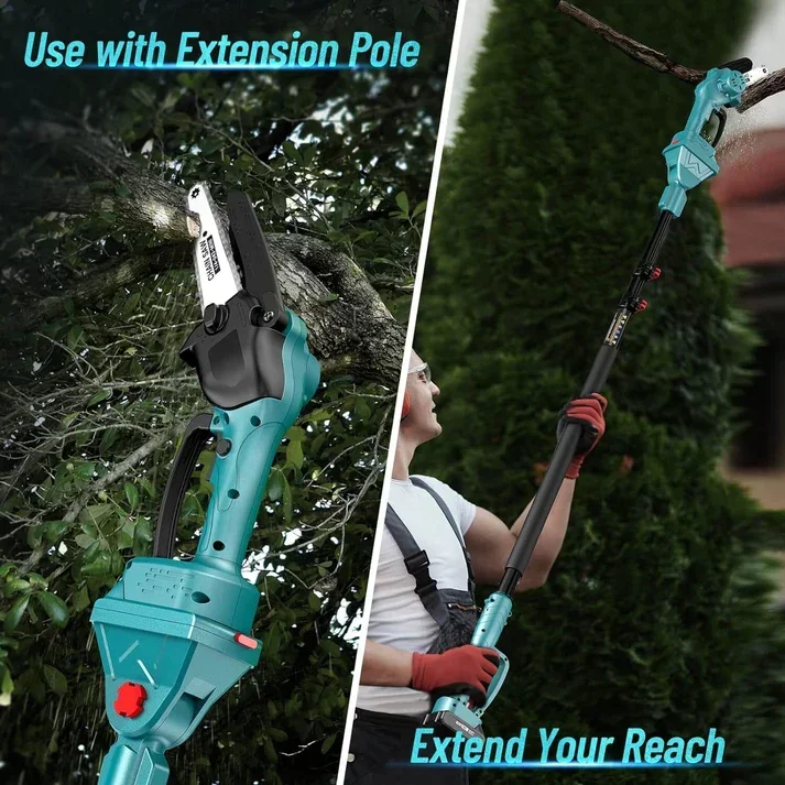2 in 1 Cordless 8 inch Chainsaw with Pole Saw - Image 7