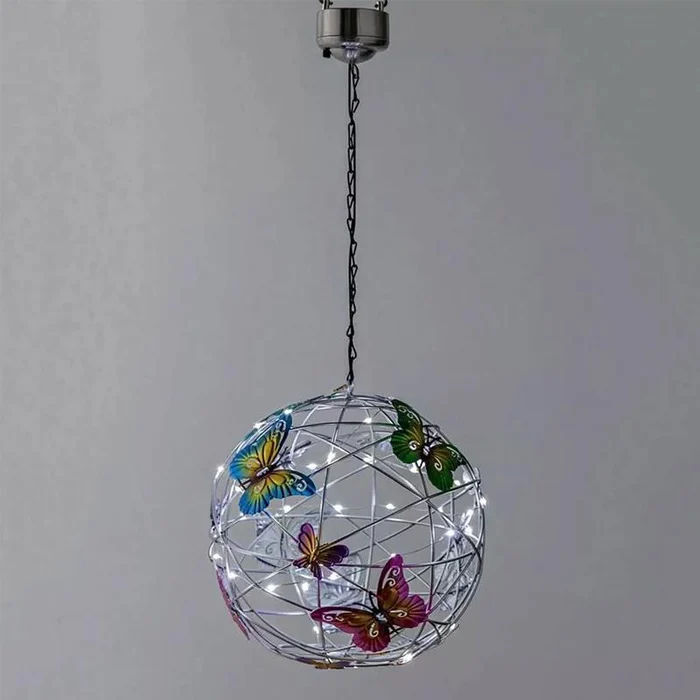 Hanging Butterflies with Solar LED Light Ornament - Image 5