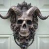 Horned Skull Statues Hanging Door Knocker