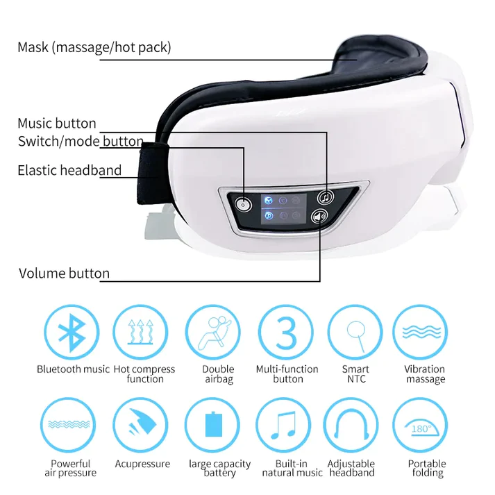 Eye Massager With Heat Smart Airbag Vibration - Image 5