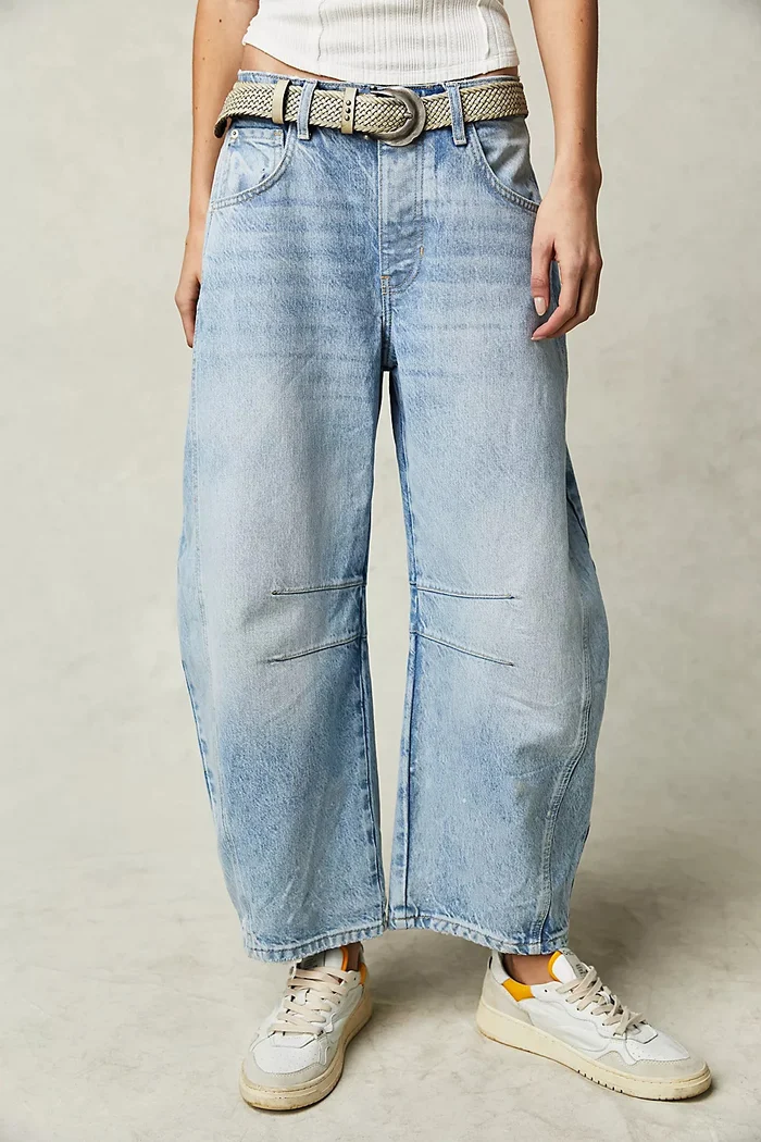 Mid-Rise Barrel Jeans - Image 3