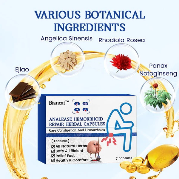 Biancat™ AnalEase Hemorrhoid Repair Herbal Capsules - Image 6