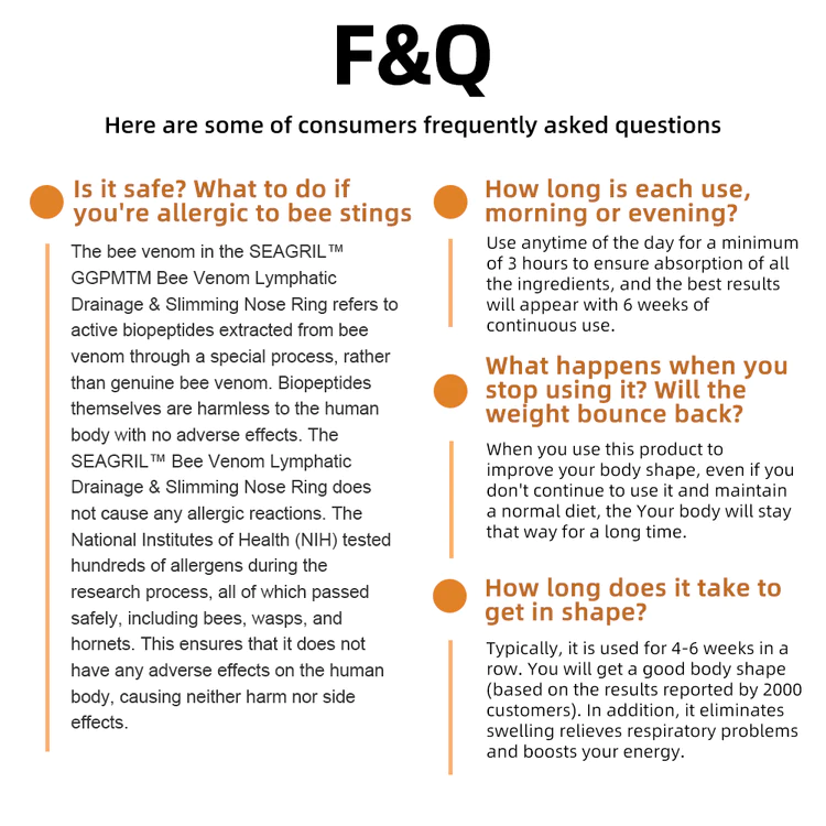 SEAGRIL™ Bee Venom Lymphatic Drainage & Slimming Nose Ring - Image 3