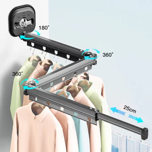 DryNyst folding wall-mounted clothes dryer