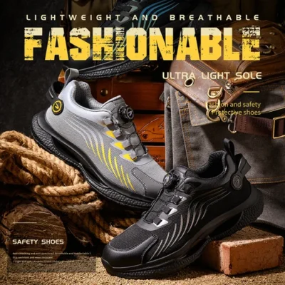 Mens Smash and Stab Resistant Work Safety Shoes - Image 2