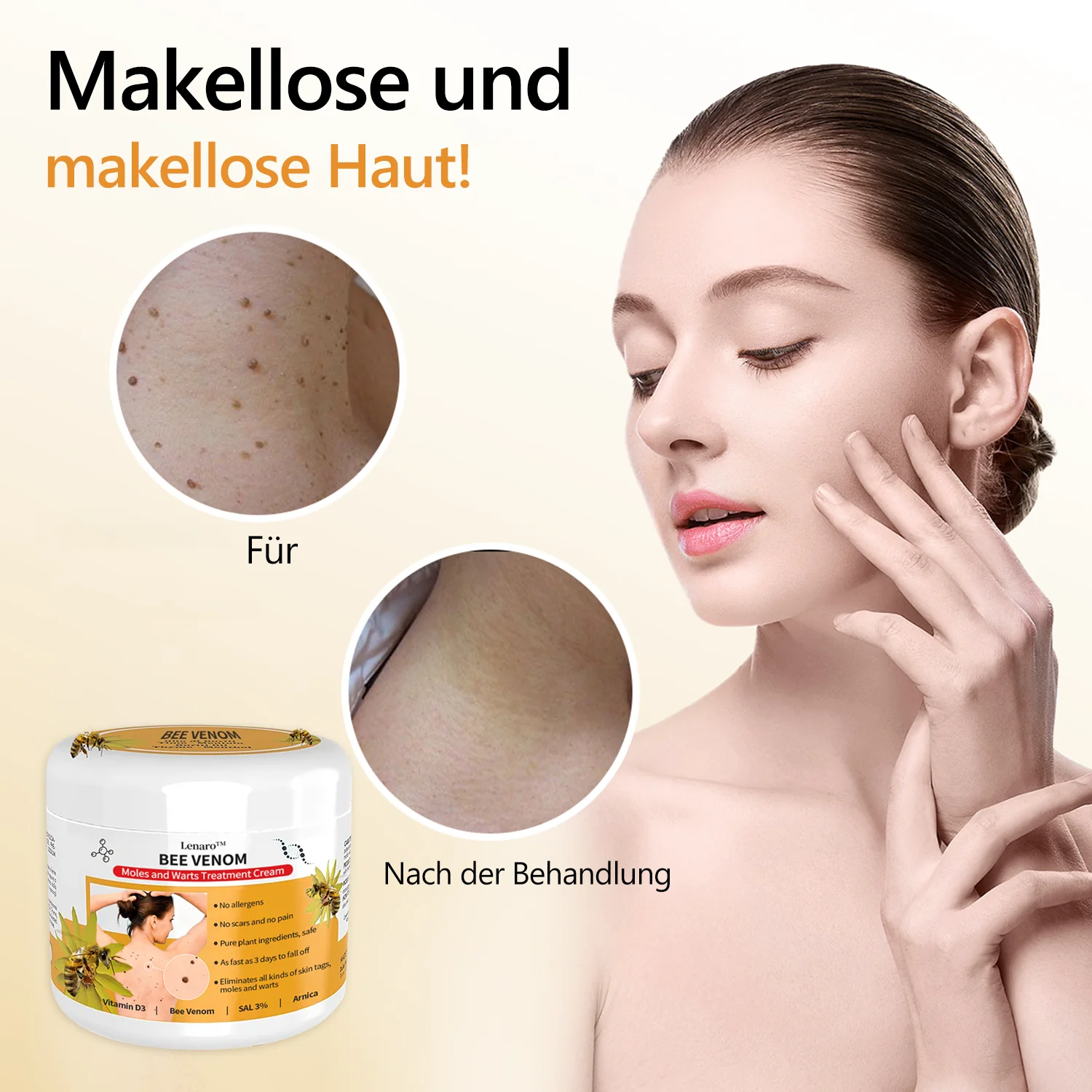 Lenaro™ Bienengift Maulwurf und Warze Behandlung Creme - Image 7