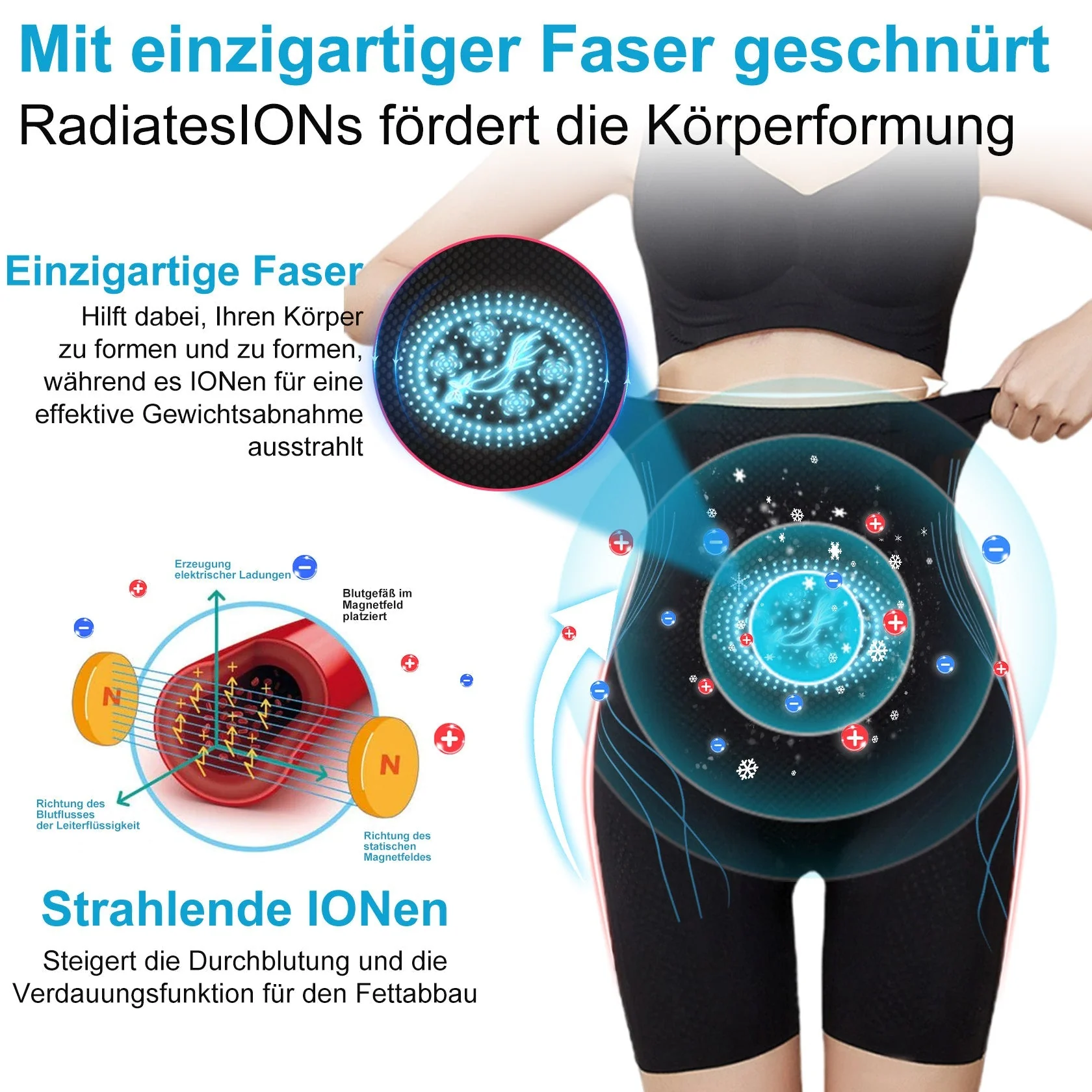 KKIO® Negative Ion Fettabbau, Bauchstraffung, Entgiftung formende Hosen - Image 7