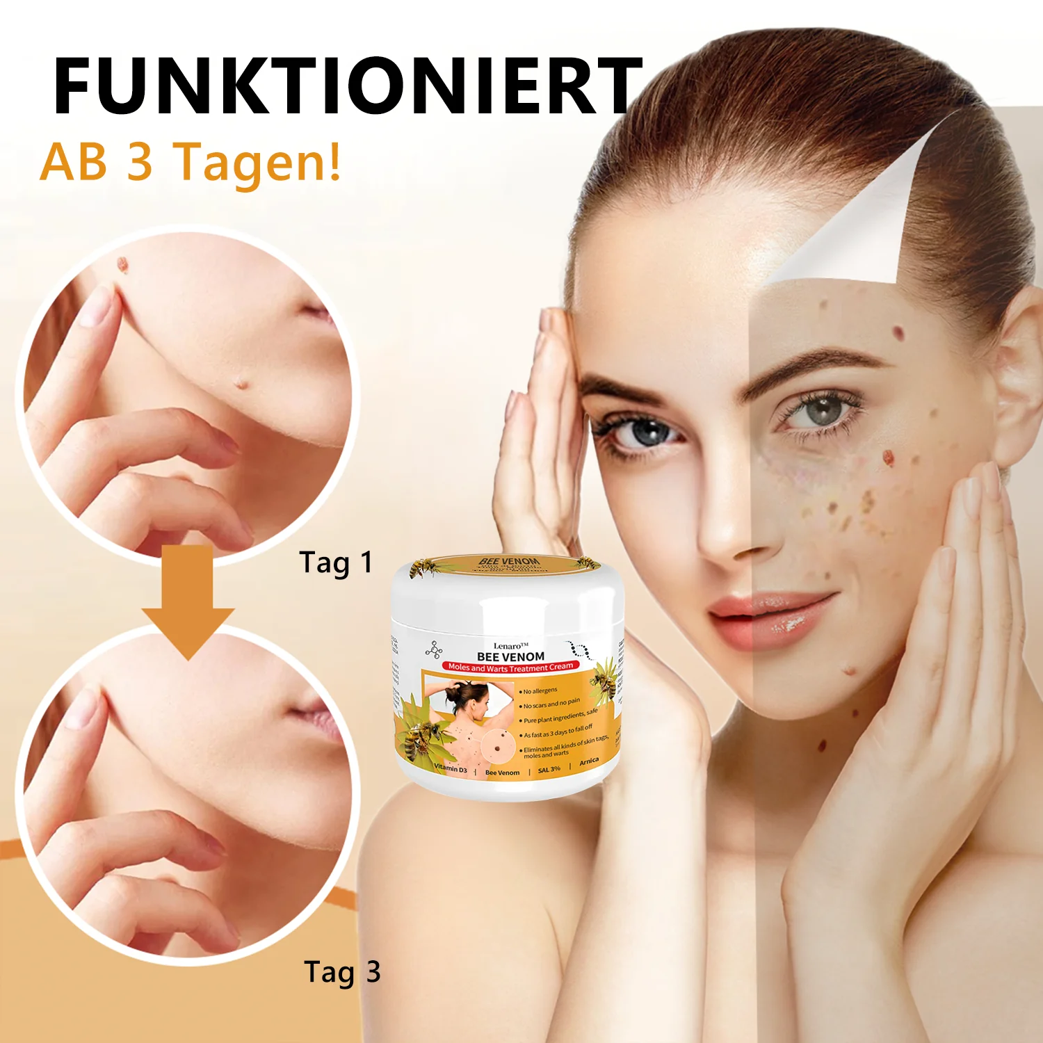 Lenaro™ Bienengift Maulwurf und Warze Behandlung Creme - Image 6