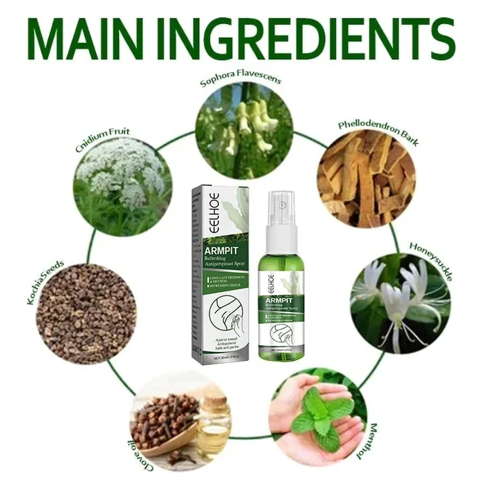 EELHOE Refreshing Herbal Body Deodorant Spray - Image 5