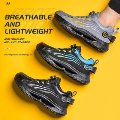 Mens Smash and Stab Resistant Work Safety Shoes