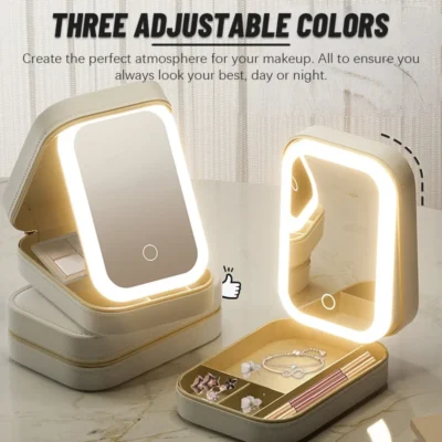 LED Three-Color Adjustable Makeup Mirror - Image 11