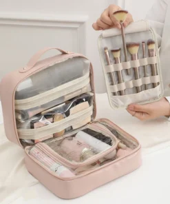 Multi-Compartment Toiletry Cosmetics Bag