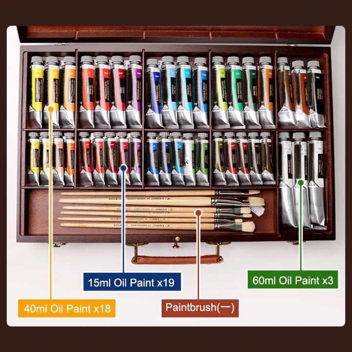 Artists' Oil Color Paint - Excellent Wood Box Set - Image 10