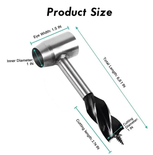 Bushcraft Settlers Tool Survival Hand Auger Wrench - Image 6