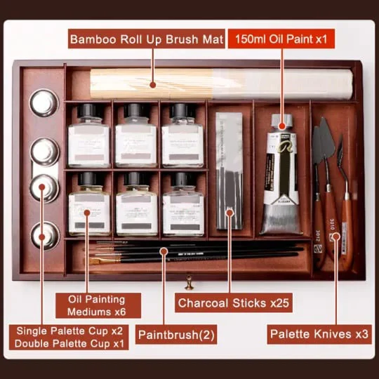 Artists' Oil Color Paint - Excellent Wood Box Set - Image 8