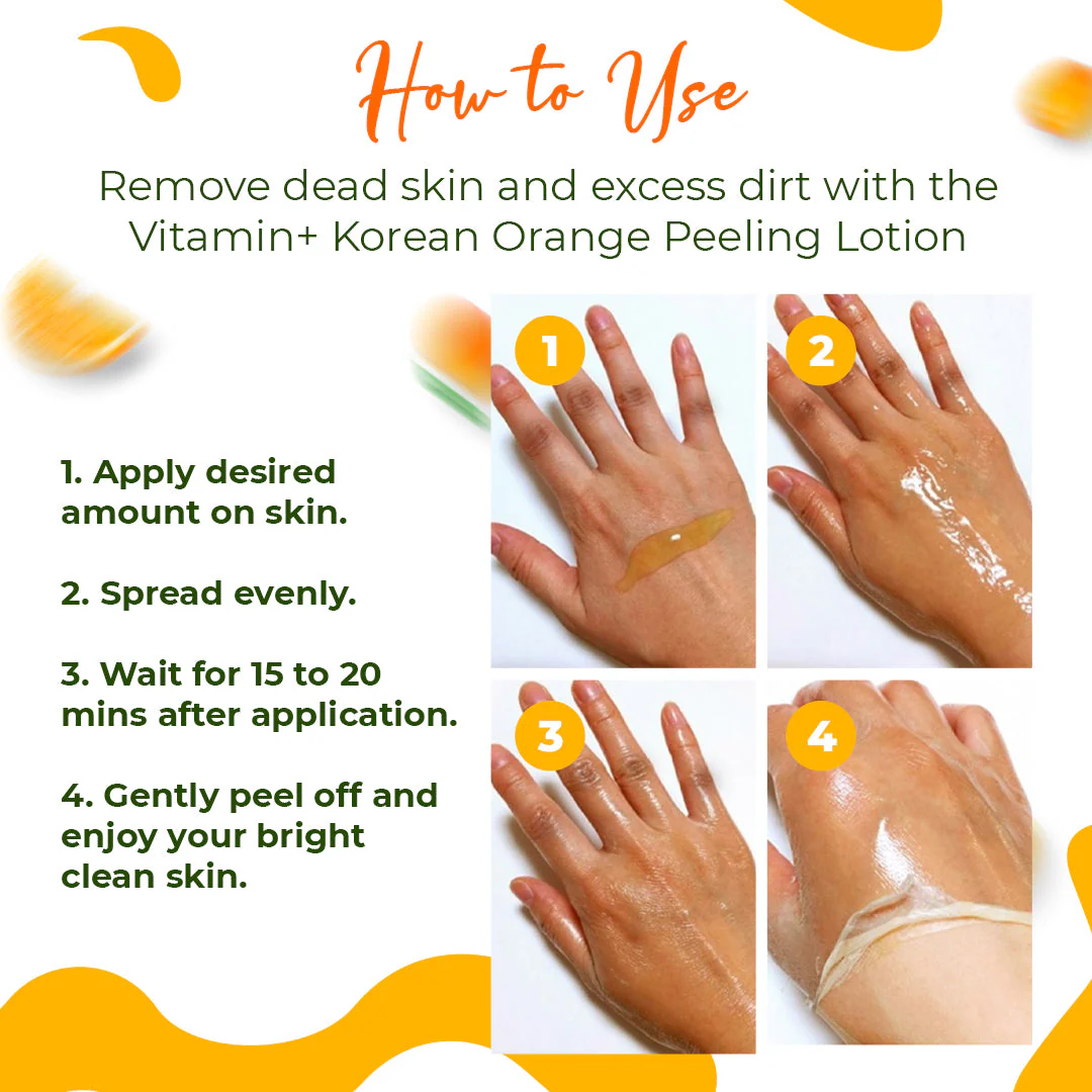 Vitamin+ Korean Orange Peeling Lotion - Image 4