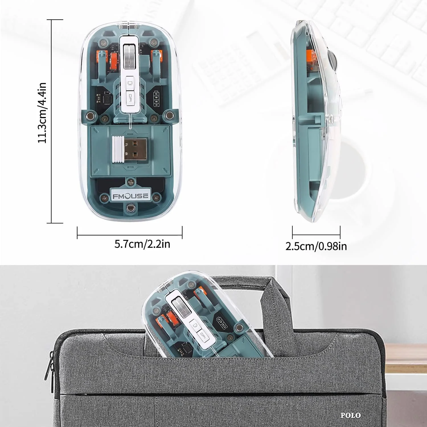 Wireless Bluetooth Transparent Mouse - Image 7
