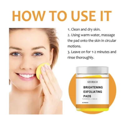 Seurico™ Turmeric Kojic Acid Exfoliating Cleansing Pads - Image 4