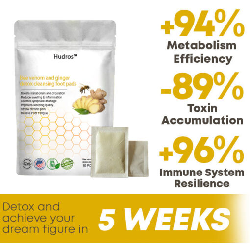 Hudros™ Bee Venom And Ginger Detox Cleasing Foot Pads - Image 4