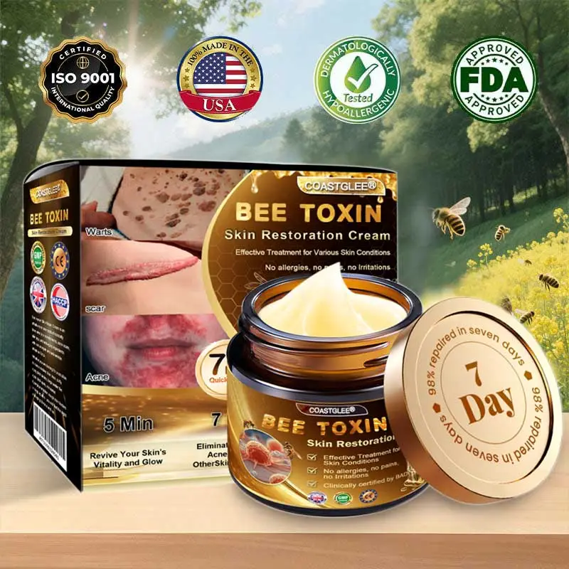 Mayo Clinic Official: coastglee®Bee Toxin Skin Treatment Cream Anti-aging, Hydrating, Skin Repair, Even Tone, Acne and Dark Spot Treatment, Wart and Mole Removal, Psoriasis Relief - Image 2