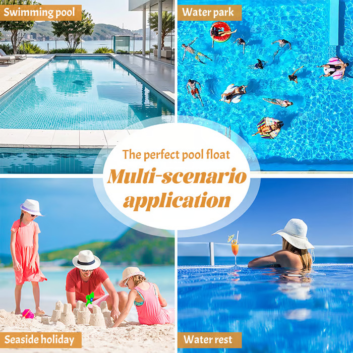 Inflatable Pool Lounger with Back Support - Image 7