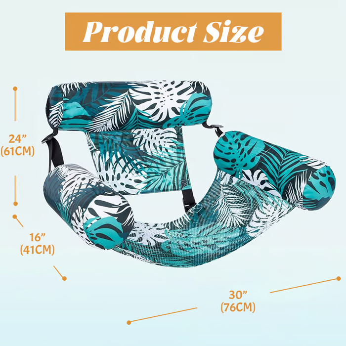 Inflatable Pool Lounger with Back Support - Image 14